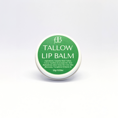 Aafiyah Botanicals aloe vera & coconut tallow lip balm, 15g grass-fed halal balm for dry, chapped lips