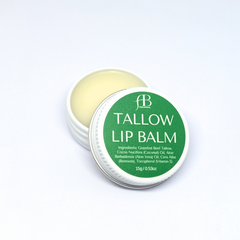 Grass-fed tallow lip balm with aloe vera and coconut by Aafiyah Botanicals — certified halal, Australian made