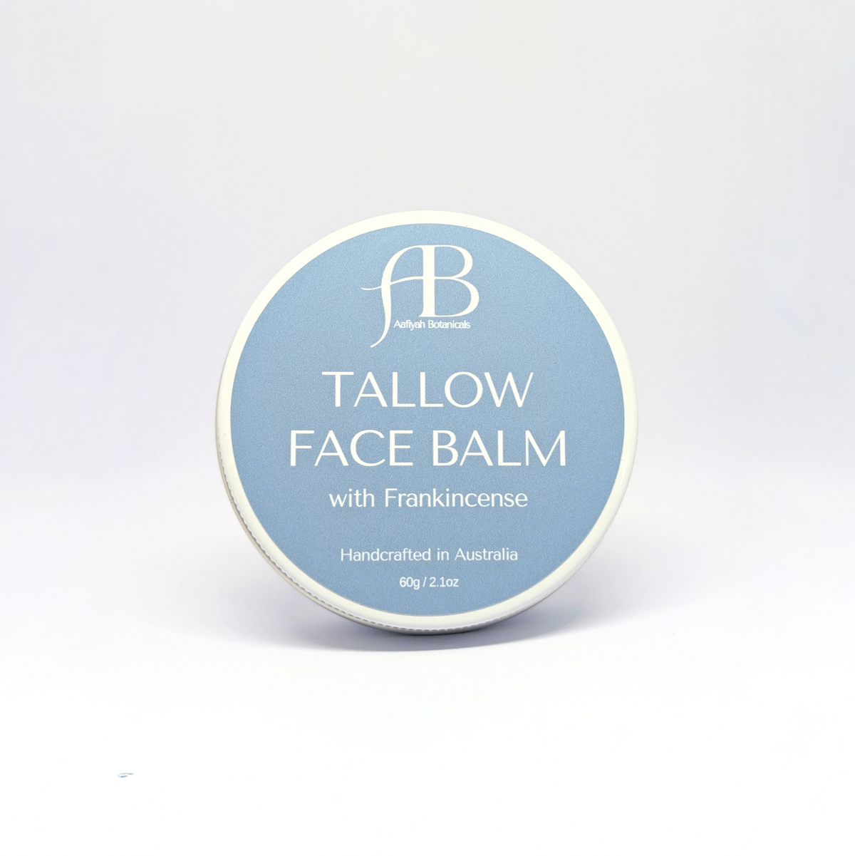 Aafiyah Botanicals frankincense tallow face balm, 60g grass-fed halal natural facial moisturiser