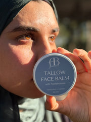 Frankincense tallow face balm from Aafiyah Botanicals, a natural daily moisturiser for soft, supple skin