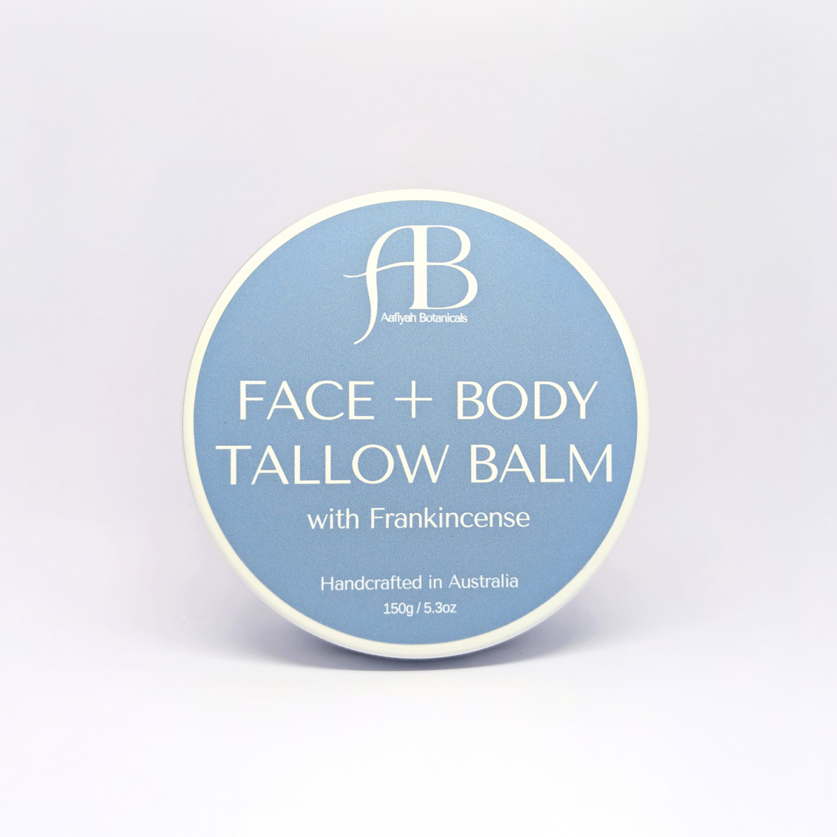 Aafiyah Botanicals frankincense tallow face & body balm, 150g grass-fed halal natural moisturiser