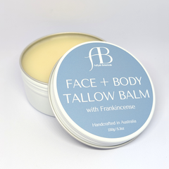 Grass-fed frankincense tallow balm for face and body by Aafiyah Botanicals — certified halal, Australian made